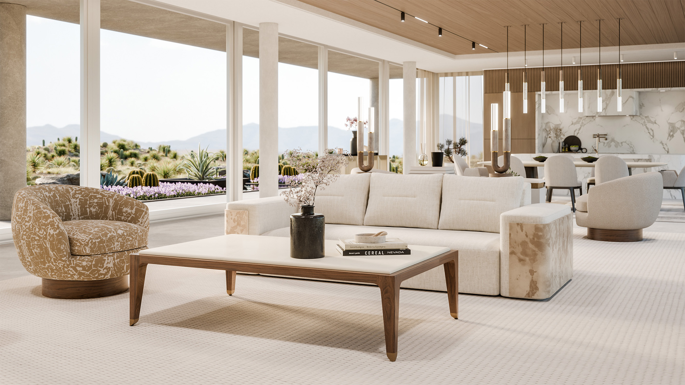 Furniture from the Desert Collection by Antonia for Jimeco.