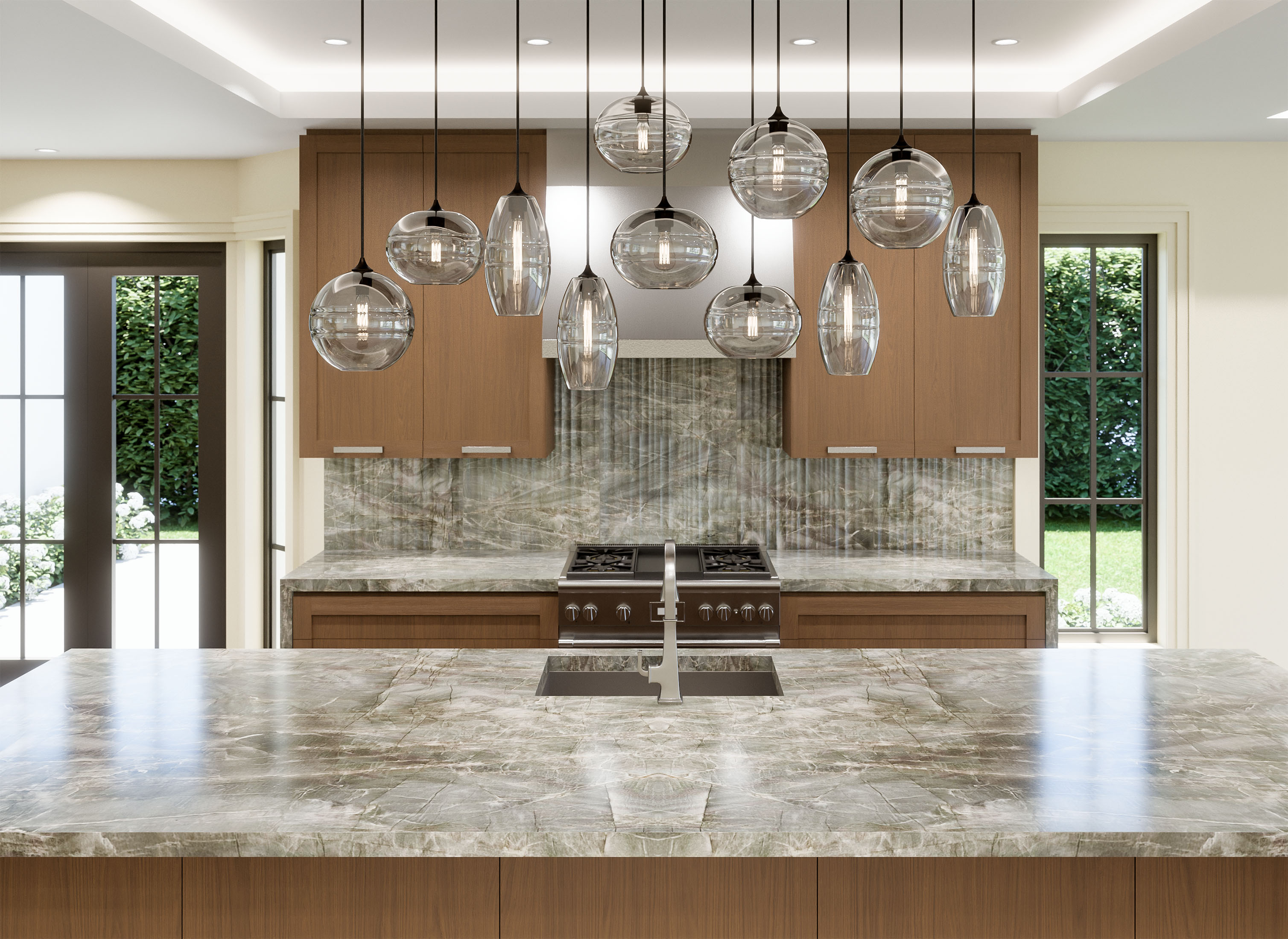 3D Interior Visualization - Paladino|Rudd Interior Design Showing Kitchen Rendering