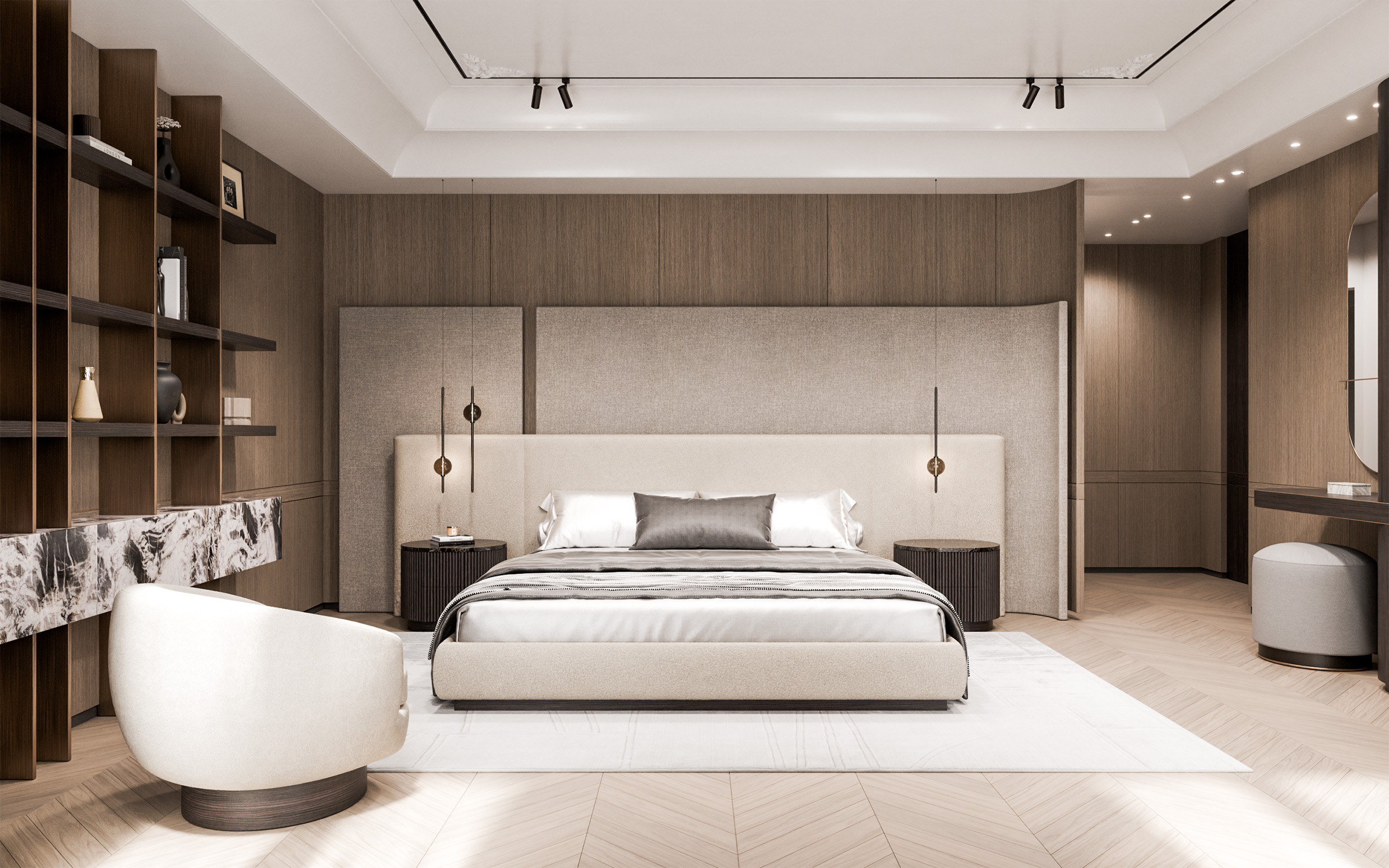 3D Rendering of bedroom